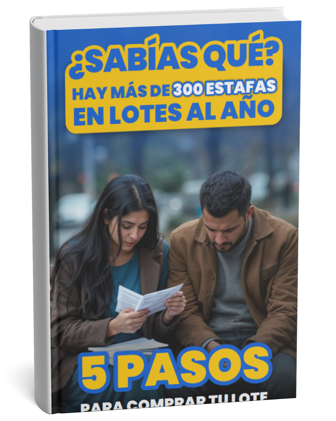 Mockup del Ebook: Evita estafas en lotes